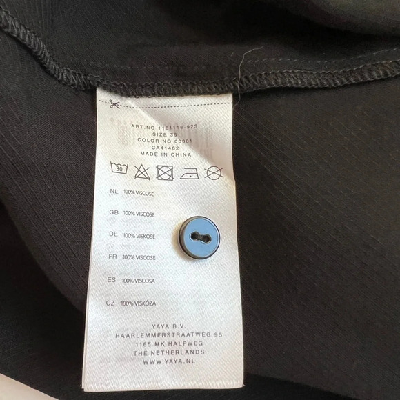 Ya Ya Womens Draped Bow Neck Long Sleeve Top Blouse Black Size US6 / S NWT - Picture 11 of 12